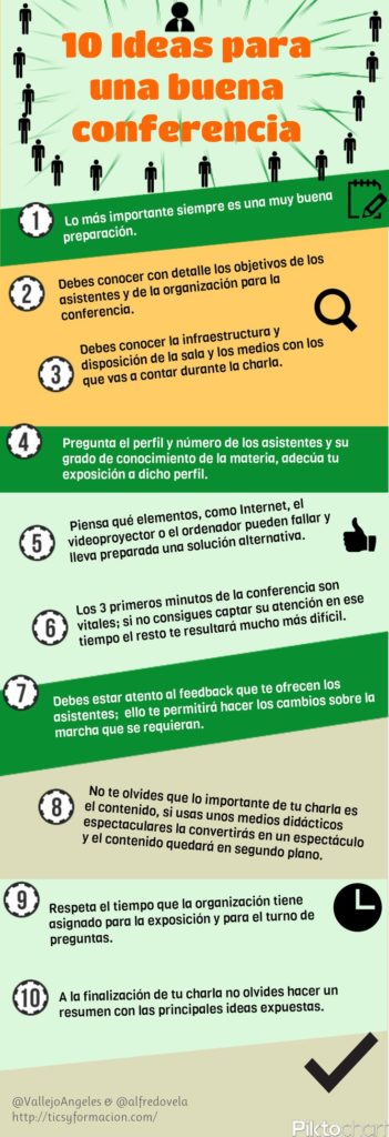 10 ideas para una buena conferencia #infografia #infographic #education