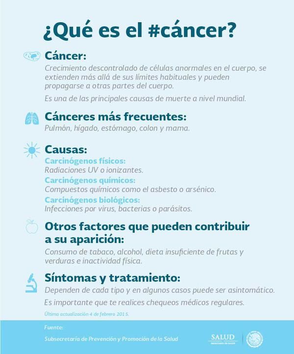 Causas del #cáncer   #infografía #salud