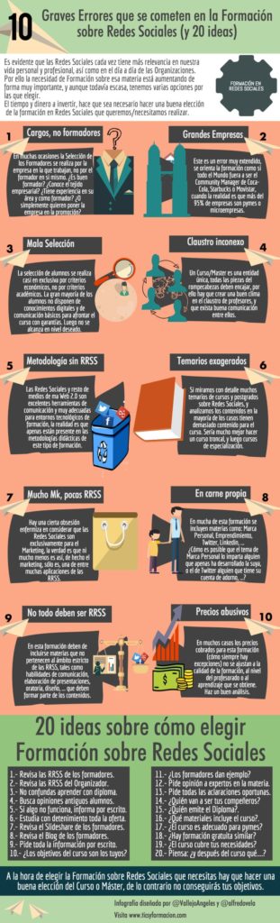 10 graves errores que se cometen en la #formación sobre #rrss ticsyformacion.co...