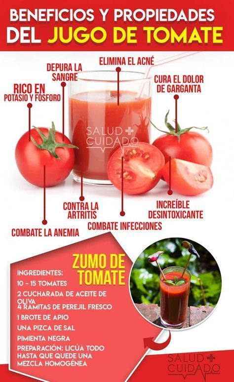 Beneficios del Jugo de tomate y Propiedades #infografia #salud #saludable #tomate #beneficios #propiedades #healthyjuices
