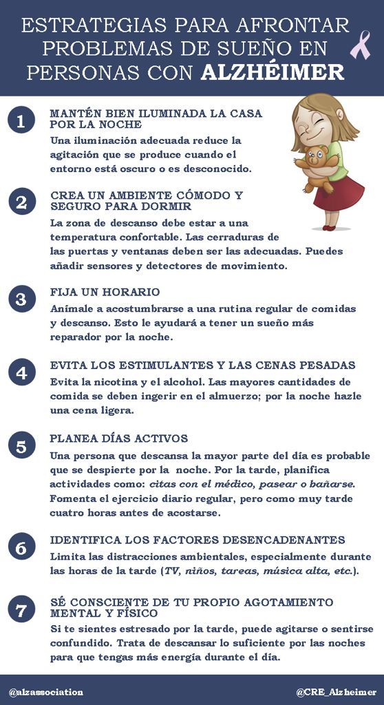 Consejos al cuidador para afrontar los problemas del sueño en la persona con Alzheimer