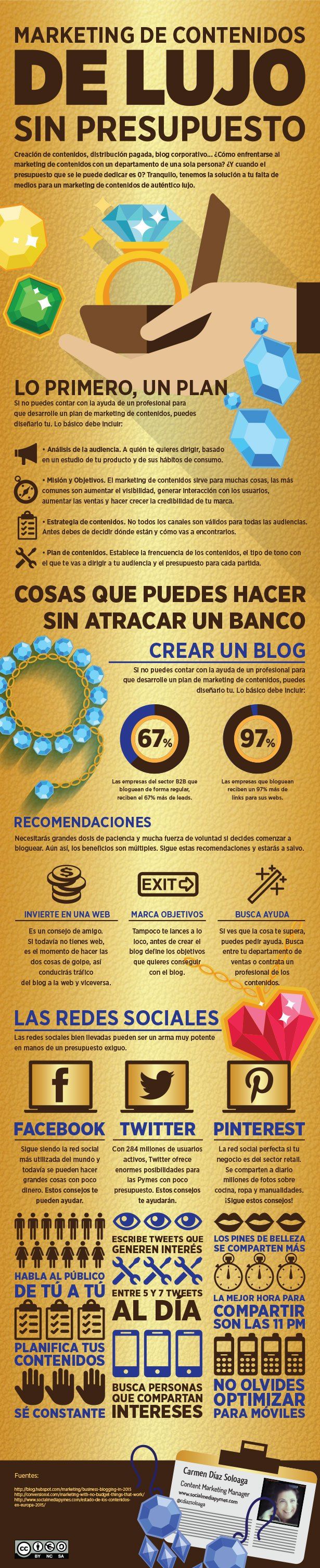 Marketing de Contenidos de Lujo (sin presupuesto) #infografia #infographic #marketing