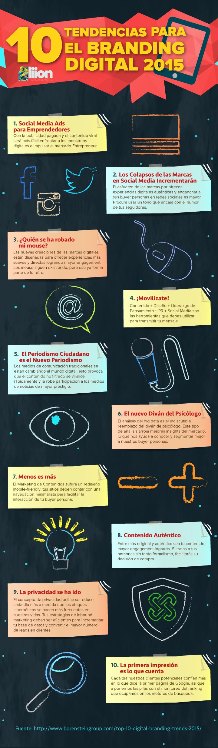 10 tendencias branding digital 2015 #infografia #infographic #marketing