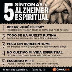 Biblioteca de Catholic-Link - Infografía: 5 síntomas de Alzheimer espiritual