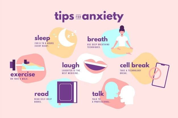 Download Tips For Anxiety Infographic for free