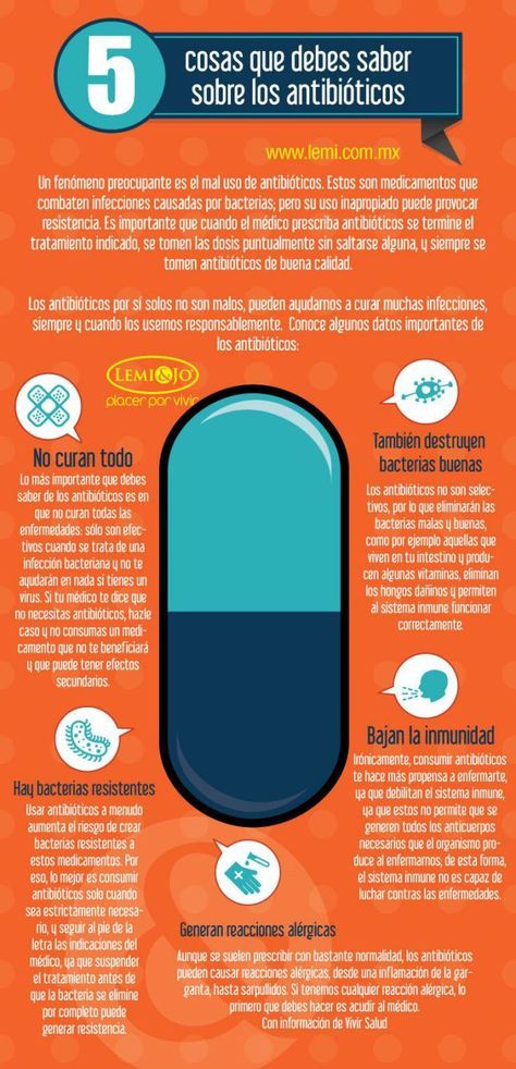 5 cosas que debe saber sobre los antibióticos #infografia #infographic #health