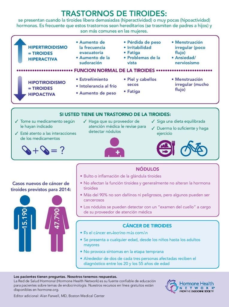 Infografía sobre la glándula tiroides y sus alteraciones