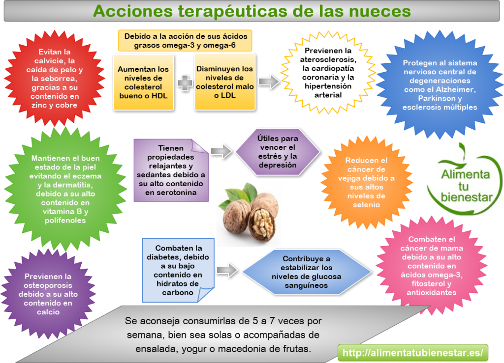 Los beneficios de consumir nueces para la salud