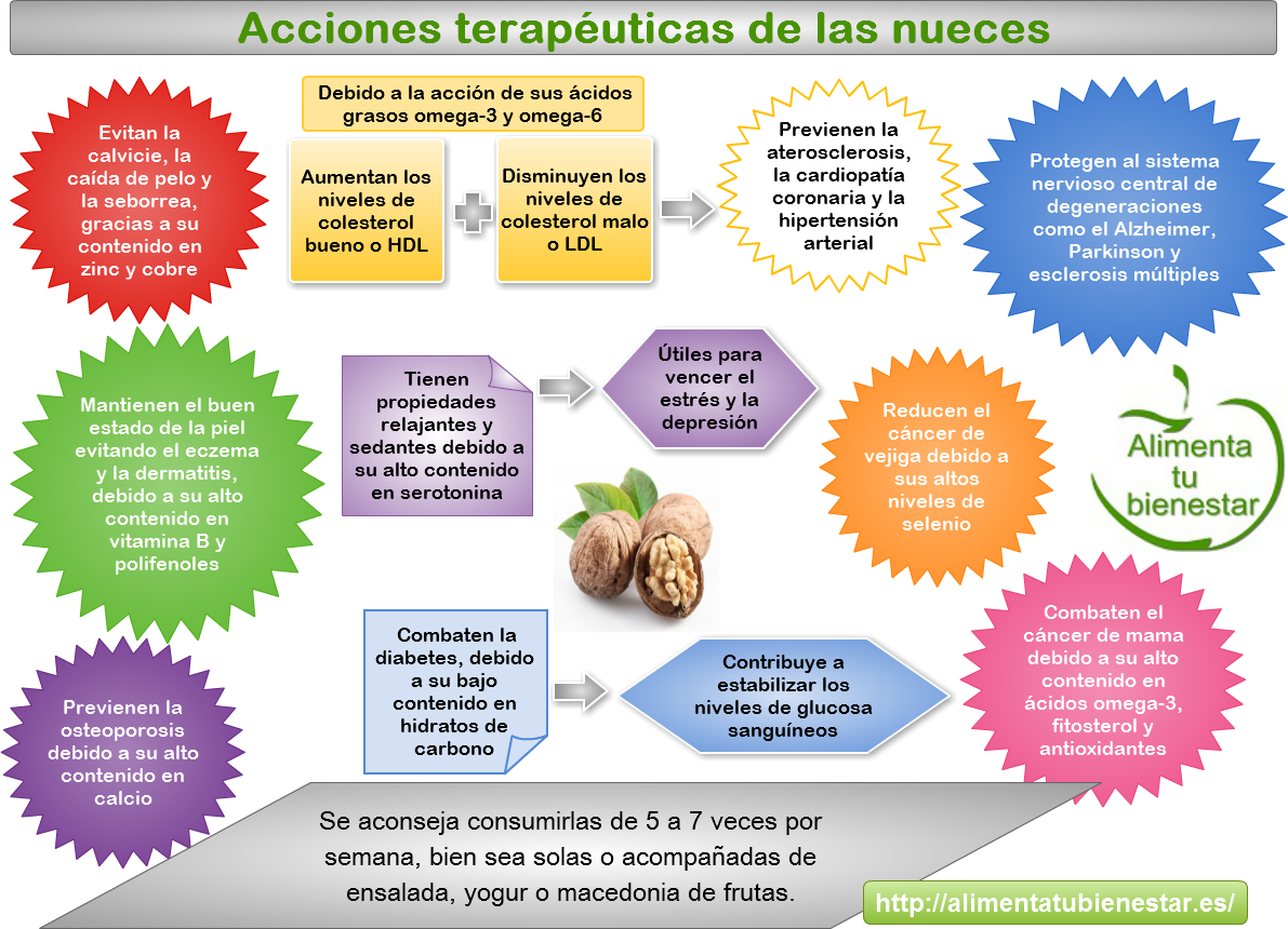 Los beneficios de consumir nueces para la salud