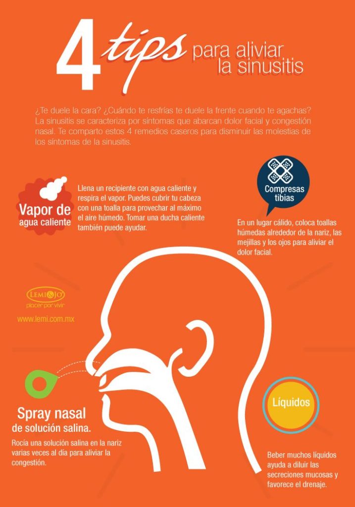 Infografía: 4 tips para aliviar la #sinusitis. #salud y #bienestar via Lemi&Jo