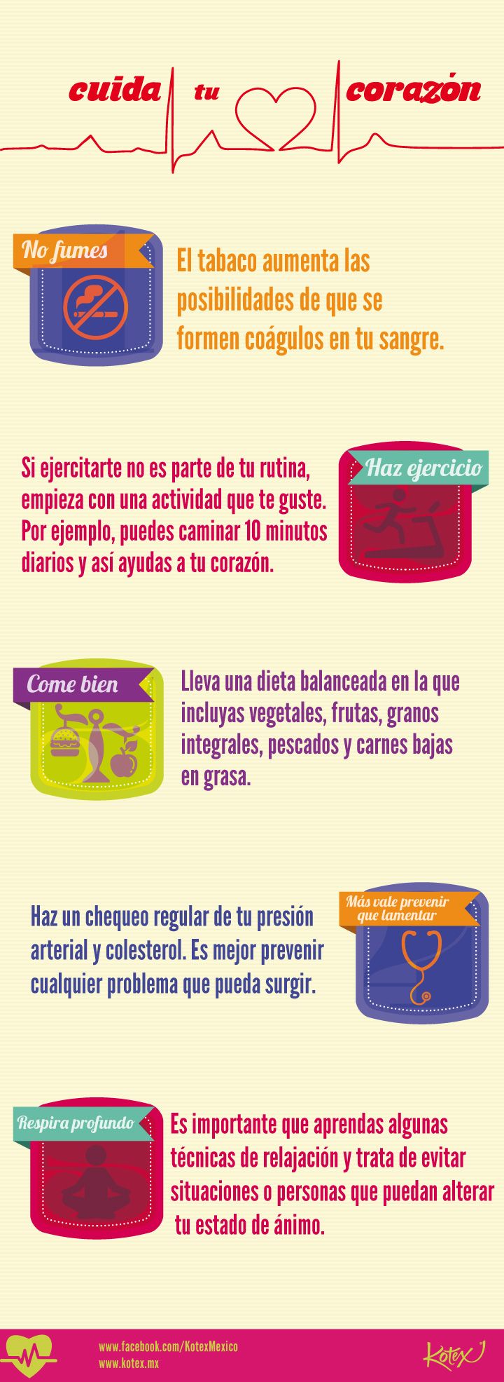 Cuida tu corazón #infographics #infografias #mujeresenmovimiento #salud #healt