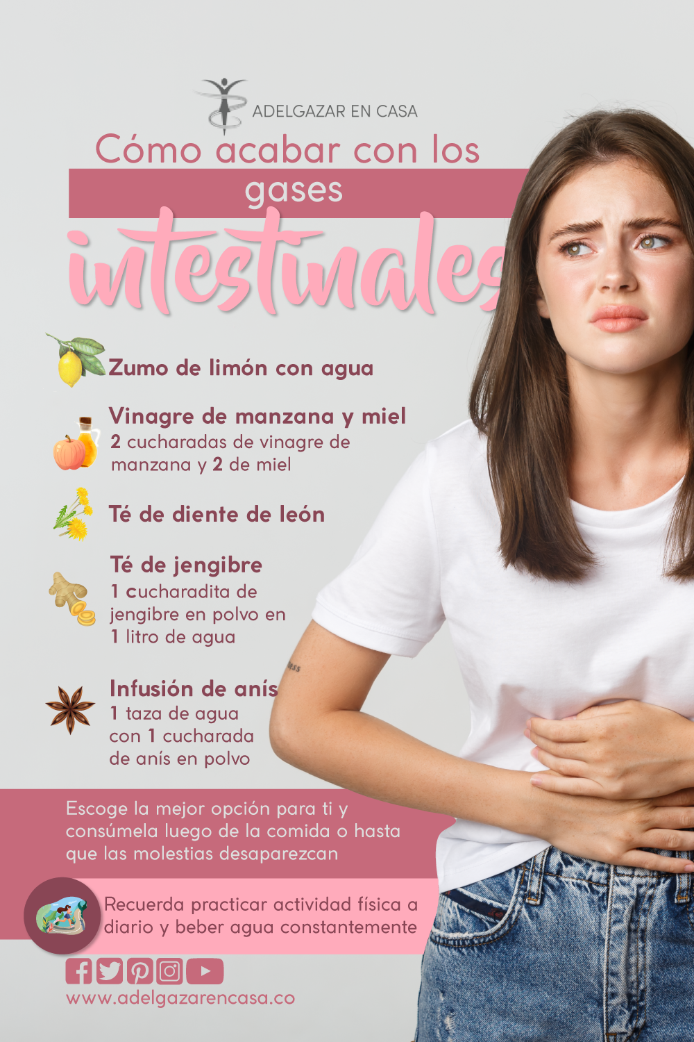 7 consejos para eliminar los gases intestinales