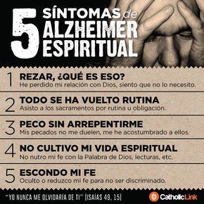 Infografía: 5 síntomas de Alzheimer espiritual | Catholic Link