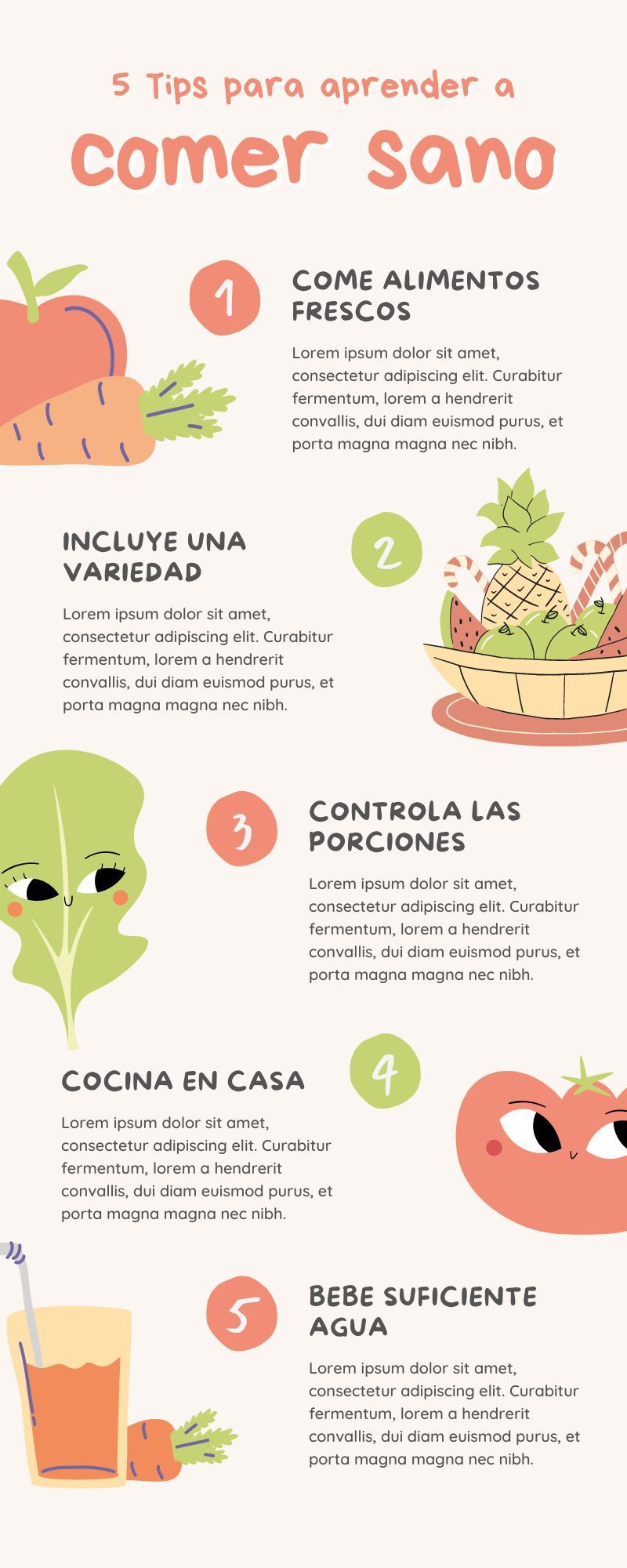 Infografía Ilustrada Alimentación