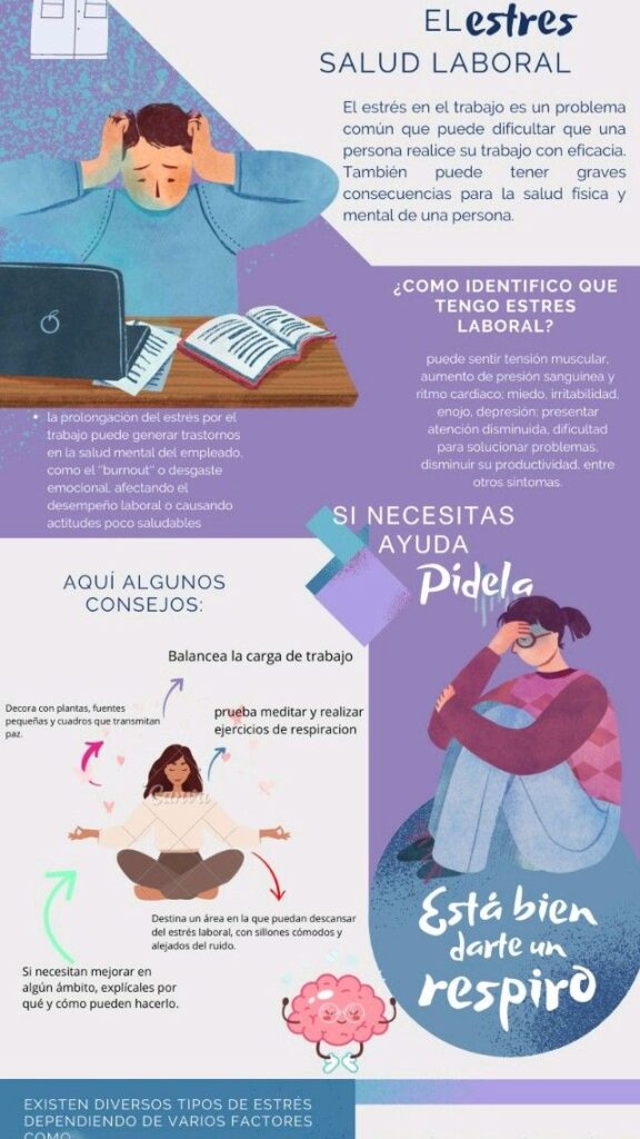 infografia estrés y salud laboral