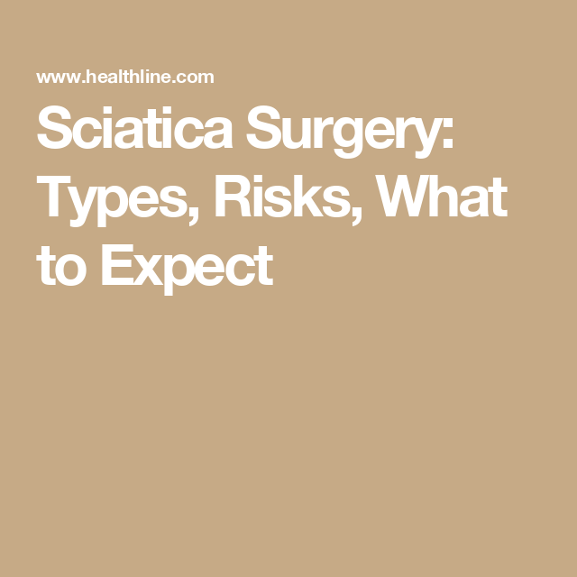 Sciatica Surgery: Types, Risks, What to Expect