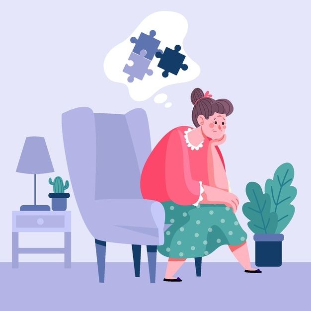 Free Vector | Hand drawn alzheimer concept illustration